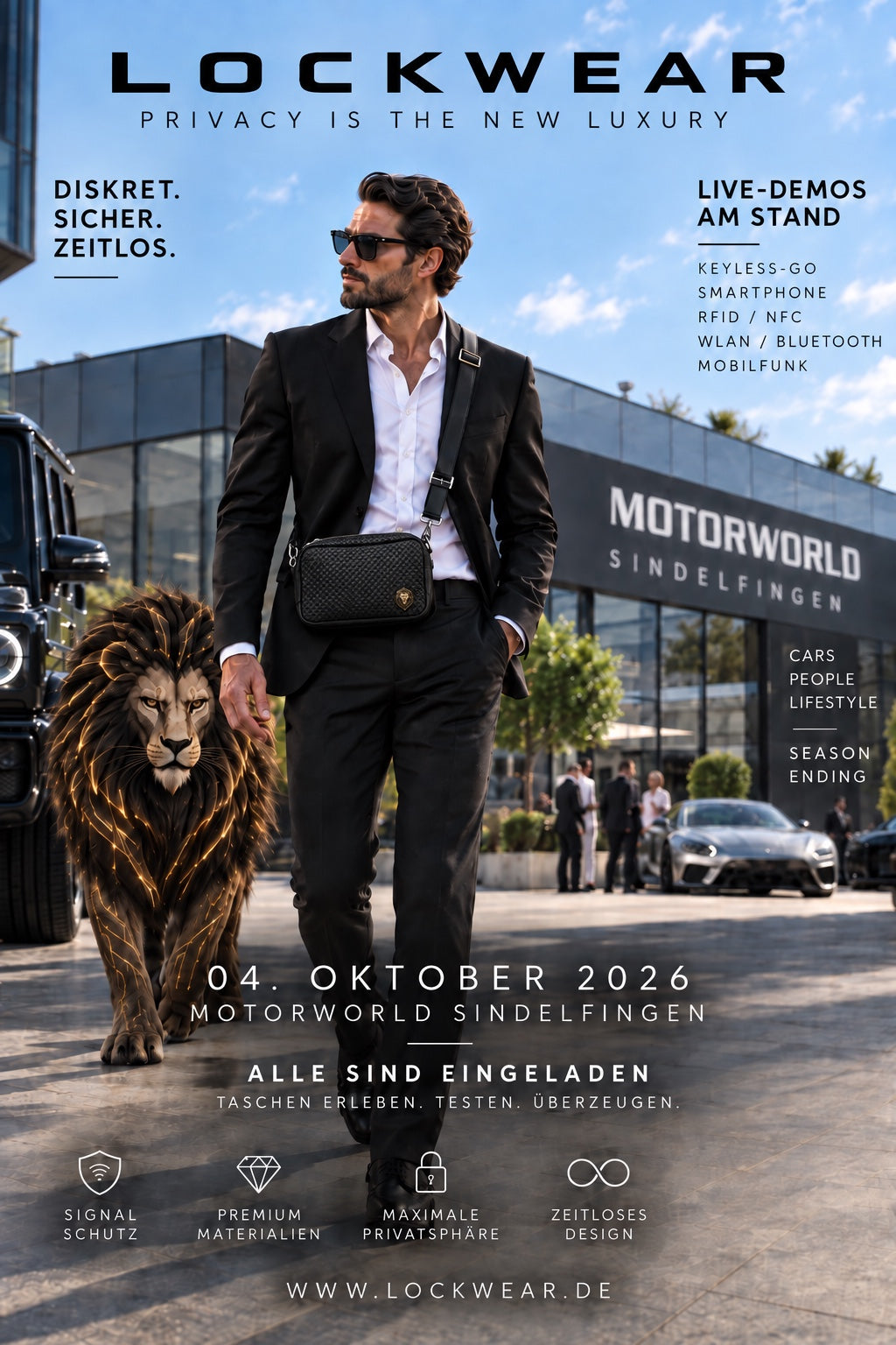 LOCKWEAR bei der Motorworld Sindelfingen am 4. Oktober 2026 – Live-Demos am Stand